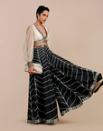 Linear Chevron Sharara Set