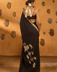 Black Wishdrop Gota Saree