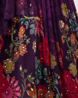 Purple Georgette Embroidered Lehenga Set - Ready to Ship