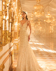 Ivory Pearl Trail Gown
