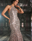Fit & Flare Mirror Work Gown