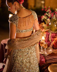 Antique Gold Jeweled Lehenga Set