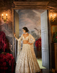 Ivory Sequin Lehenga Set
