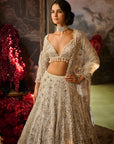Ivory Sequin Lehenga Set