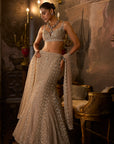 Champagne Fit & Flare Skirt Set