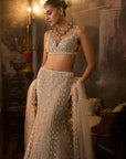 Champagne Fit & Flare Skirt Set