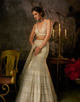 Champagne Nude Fit & Flare Skirt Set