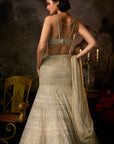 Champagne Nude Fit & Flare Skirt Set