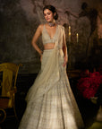Champagne Nude Fit & Flare Skirt Set