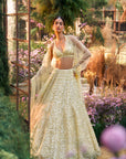 Lemon Yellow Sequin Lehenga Set