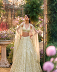 Lemon Yellow Sequin Lehenga Set