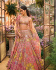 Coffee Floral Lehenga Set