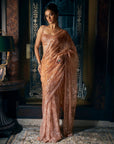Copper Sequin Saree 1