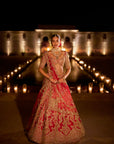 Red Zardosi Lehenga Set