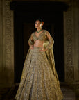 Antique Emerald Lehenga Set