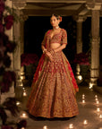 Maroon Zardosi Lehenga Set