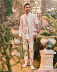 Powder Nude Bandhgala Set