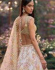 Cream Gold Flora Lehenga Set