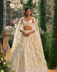 Lime Yellow Floral Lehenga Set