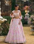 Powder Pink Sequin Lehenga Set