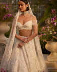 Ivory Floral Lehenga Set