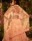 Candy Pink Three-Dimensional Lehenga Set