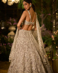 Ice Grey Pearl Lehenga Set