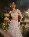 Slate Grey Sequin Lehenga Set