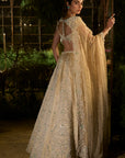 Light Gold Pearl Lehenga Set