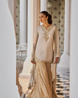 Silver Gold Sharara Set Full 2