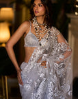 Metallic Silver Saree - Ready to Ship