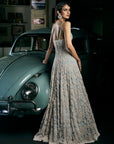 Powder Blue Pearl Gown - Ready to Ship