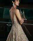 Nude Leaf Gown