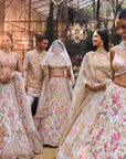 Multi-coloured floral Bundhi Set