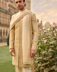 Ivory Gold Sherwani Set