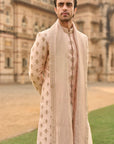Powder Peach Dori Sherwani Set
