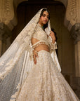 Ivory Gold Sequin Lehenga Set