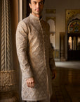 Ash Grey Sherwani Set