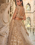 Beige & Gold Lehenga Set