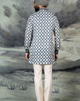 Sky Blue - Ivory Kurta