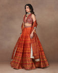Tangerine - Red Skirt Set | Muraqqa - Ready to Ship