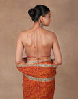 Tangerine Saree Set | Muraqqa