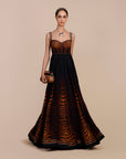 Tiger Print Ombre Anarkali