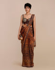 Tiger Print Saree Set