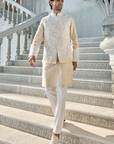 Nude Cut Work Bundi Set