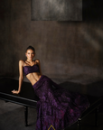 Wine Fish Cut Lehenga
