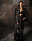 Black Dhoti Set