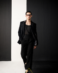 Black Scattered Cutdana Jacket
