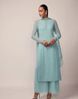 Powder Blue Pearl Drop Kurta Set
