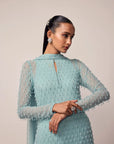Powder Blue Pearl Drop Kurta Set